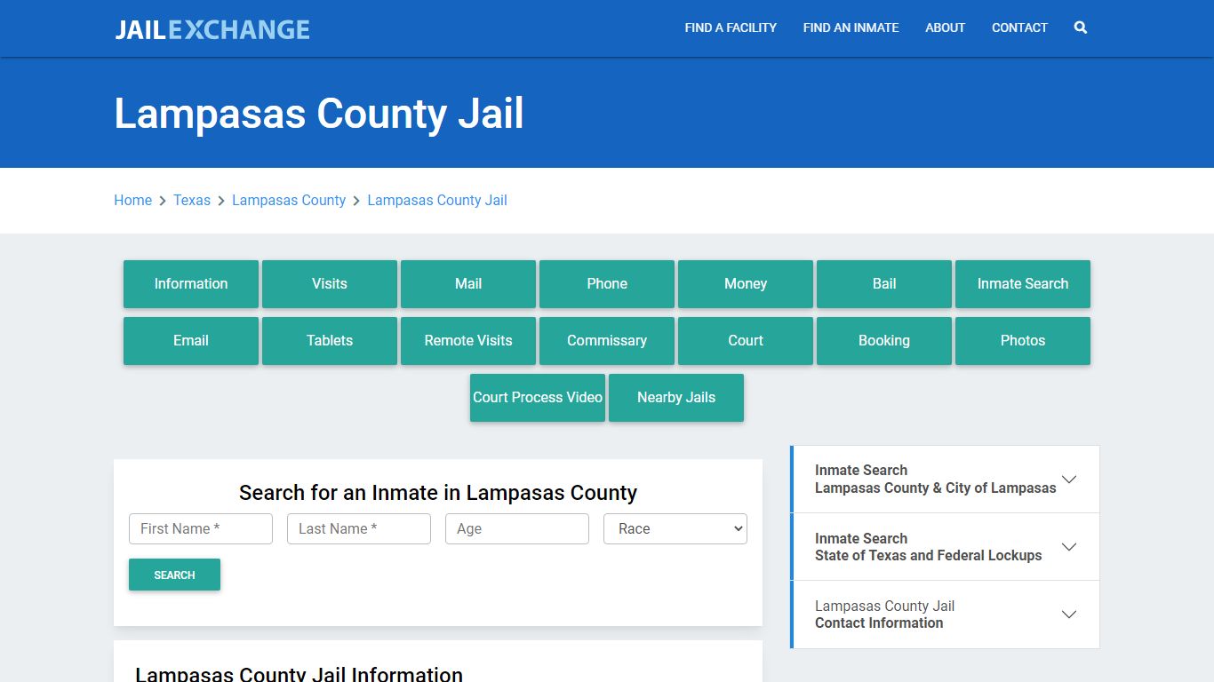 Lampasas County Jail Roster Lookup, TX, Inmate Search