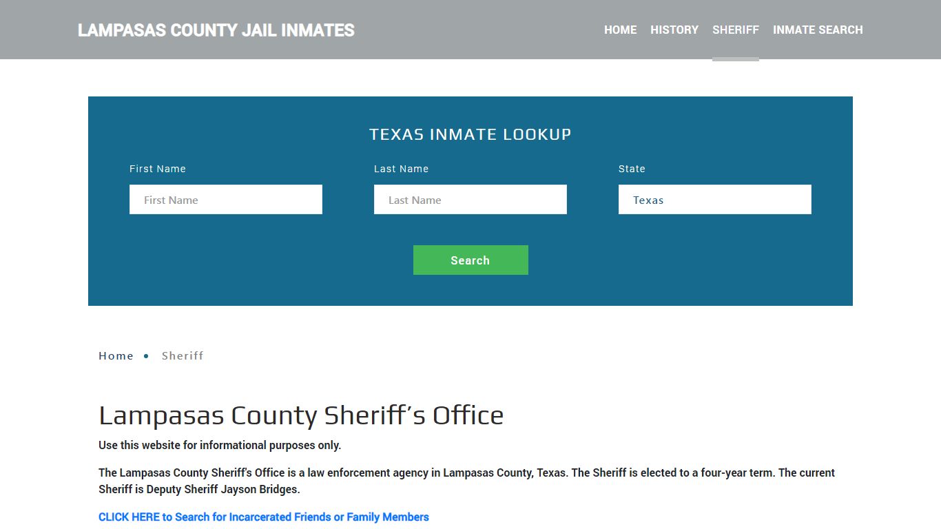 Lampasas County Sheriff, TX Arrest Warrant Lookup