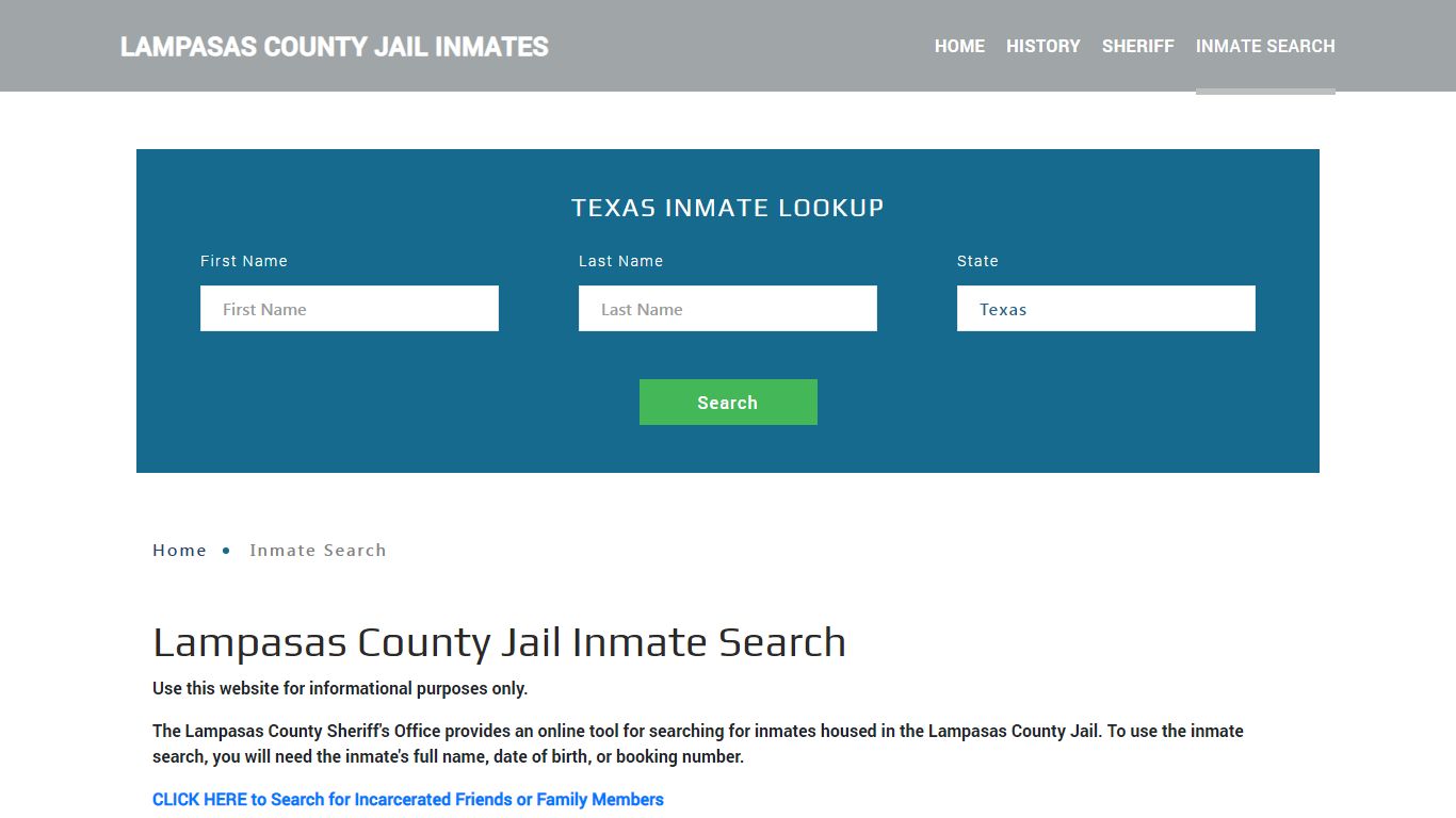 Lampasas County, TX Detainee Lookup